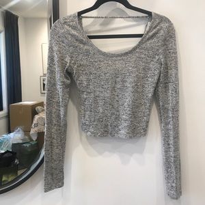 Garage grey long sleeve with cutout back